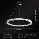 Axyaa Crystal Chandelier for Living Room - Modern Indoor Lighting Fixture