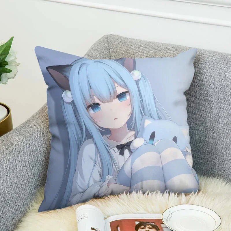 Axyaa Shizuku Anime Pillow Covers 45*45 Cushion Cover for Fall Decor