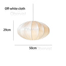 Axyaa Japanese Lantern Pendant Light: Traditional Fabric Hang Lamp for Bedroom, Living Room, Restaurant