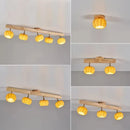 Axyaa Nordic Pumpkin Chandelier & Table Lamps Set for Modern Living Room Décor