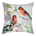 Axyaa Bird and Flower Printed Pillow Cover 45x45cm for Home Sofa Decor