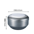 Axyaa Stainless Steel Double Layer Soup Bowl with Lid - Korean Tableware