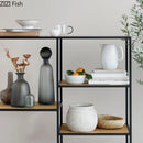 Frosted Glass Vase with Artificial Flowers - Axyaa Aesthetic Decor