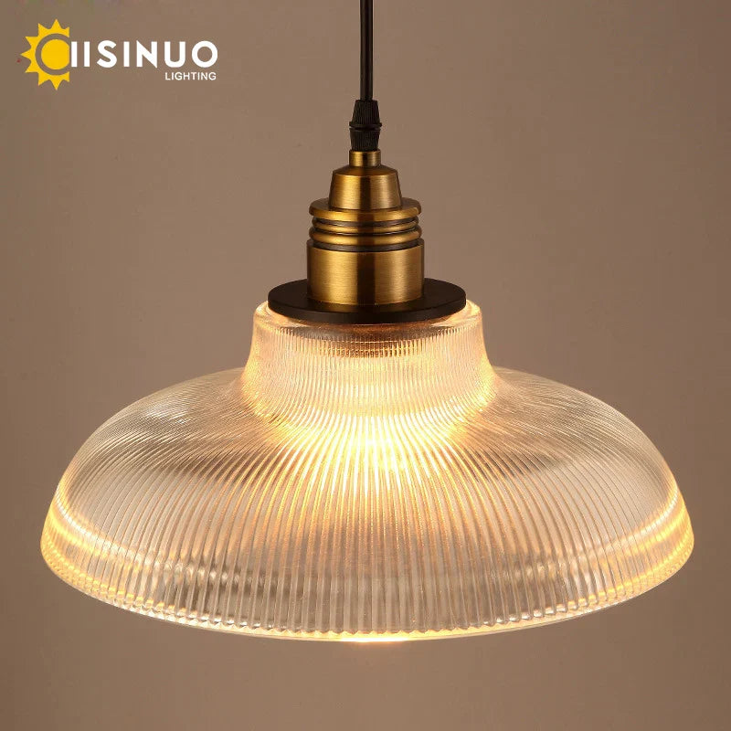 Axyaa Amber Glass Pendant Lights for Living Room, LED E27 Loft Lighting