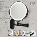 Axyaa LED Makeup Mirror Double Side Fill Light USB Charging Tricolor Dimming