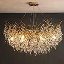 Axyaa Modern Crystal Ceiling Chandelier LED Pendant Light for Home Decor