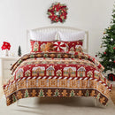 Axyaa Gingerbread Lane Reversible Quilt Set, 3-Piece King/Cal King