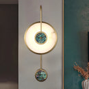 Axyaa Marble Shell Wall Lamp: Retro Minimalist LED Indoor Lighting for Living Room, Bedroom