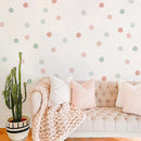 Axyaa Pink Ripple Polka Dots Wall Stickers for Kids Room Nursery Art Decals