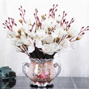 Axyaa Ceramic Vase & Flower Arrangement Set - Home Decor Crafts
