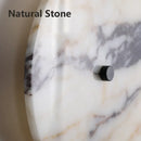 Axyaa Round Natural Stone Wall Lamp | Modern Living Room & Bedroom Lighting Fixtures