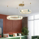 Axyaa Italian-Style Grand Villa Crystal Chandelier, Modern Minimalist Lighting Fixtures for Dining Room & Bedroom