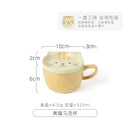 Axyaa Cartoon Animal Ceramic Coffee Cup with Lid - Kids Gift Mug Set