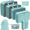Axyaa 8-Piece Solid Color Travel Packing Cubes Set for Organizing Clothes and Toiletries