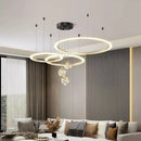 Axyaa LED Chandeliers: Modern Pendant Lamps for Living and Dining Room Lighting