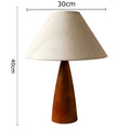 Axyaa Solid Wood Linen Desk Lamp LED Light for Modern Home Decor