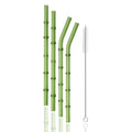 Axyaa Glass Straws Set of 4 with Cleaning Brush