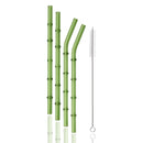 Axyaa Glass Straws Set of 4 with Cleaning Brush