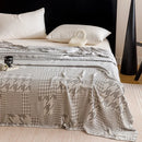 Axyaa Bamboo Fiber Jacquard Double-layer Gauze Cold Blanket Towel Quilt
