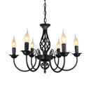 Axyaa European Chandelier Metal Lampshade Dining Living Room Retro Lighting