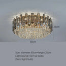 Axyaa Nordic Gold Crystal Ceiling Chandelier: Luxury LED Lighting for Home Decor