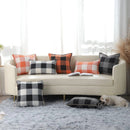 Axyaa Plaid Throw Pillow Covers 16x16in Set of 2 - Luxury Soft Home Decor Cushion Cases