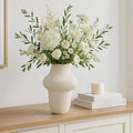 Axyaa Ceramic Vase: Stylish 3D Printed Flower Vase for Home and Office Decor