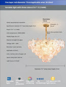 Axyaa French Flower Chandelier Bedroom Dining Room Crystal Lamp
