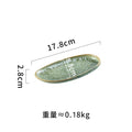 Axyaa Retro Oval Ceramic Sushi Plate Set | Restaurant Tableware for Molecular Cuisine