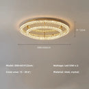 Axyaa Crystal Chandelier Ceiling Light Modern Dimmable Steel Led Luminarias