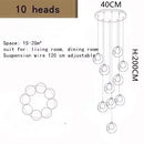 Axyaa Bubble Glass Ball Chandelier: Modern LED Staircase Lighting for Home & Hotel