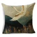 Axyaa Geometric Prints Linen Pillowcase - Square Cushion Cover for Bedroom and Car
