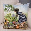 Axyaa Fairy Tale World Pillowcase: Cartoon Pattern Decor for Living Room or Children's Room