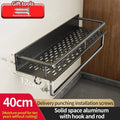 Axyaa Aluminum Spice & Condiment Wall Rack: Kitchen Organizer & Utensil Holder