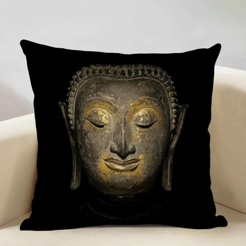 Axyaa Buddhist Portrait Art Pillowcase Home Decor Cushion Cover 45x45cm