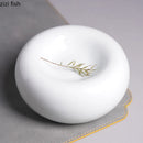 Axya Ceramic Dinner Plates Solid Color Serving Set
