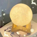 Axyaa Moon Lamp Night Light with Stand, Starry Bedroom Decor Kids Gift