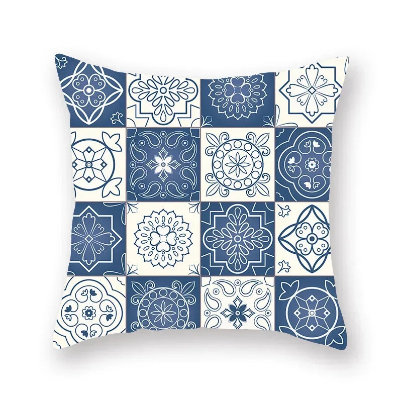Geometric Mandala Flower Print Pillowcase for Home Decor by Axyaa