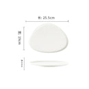 Axyaa Triangular Ceramic Steak Plate for Molecular Gastronomy and Fine Dining