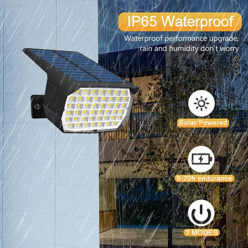 Axyaa Solar LED Landscape Spotlights - 3 Modes Waterproof Outdoor Wall Lights