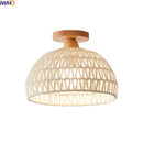 Axyaa Modern Wicker Wood LED Ceiling Lights for Home Decor