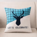 Nordic Cartoon Print Pillow Cover for Axyaa Square Cushion Sofa Decor