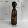 Axyaa Leopard Print Glass Vase with Lid, Flower Arrangement Home Decor