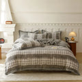 Axyaa Winter Zebra Flower Velvet Bedding Set 5D Print Quilt Cover Pillowcase