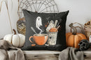 Axyaa Ghost Floral Lace Decorative Pillow Cover for Sofa Bedroom Car