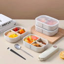 Axyaa Kids Lunch Box: 3 Grids, Detachable, Microwave Safe Bento Container