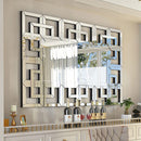 Axyaa Rectangular Large Modern Accent Mirror with Grecian Venetian Frame Edge