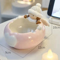Axyaa Cute Animal Ceramic Ashtray for Home Decor and Boyfriend Gift