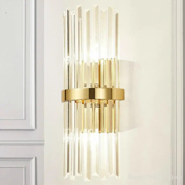 Axyaa Luxury Crystal Wall Lamp: Modern, Simple, Elegant Sconce for Home Décor