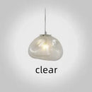 Axyaa Glass LED Pendant Light: Modern Cloud Design Hanging Lamp for Dining Room